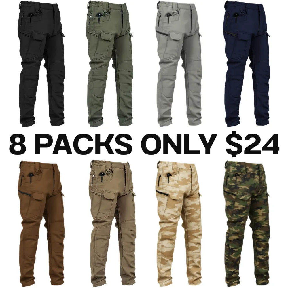 Men's Windproof Fleece-Lined Tactical Pants