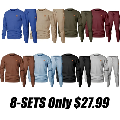 Clearance sale! Men's Casual Tracksuit Lounge Set | Soft Cotton French Terry Hooded Sweatshirt & Sweatpants