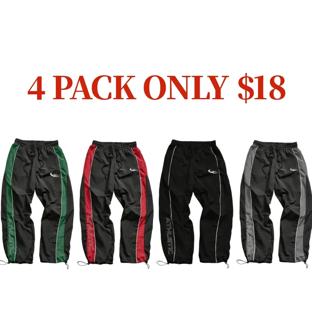 Men's Casual Printed Elastic Cuff Sport Pants