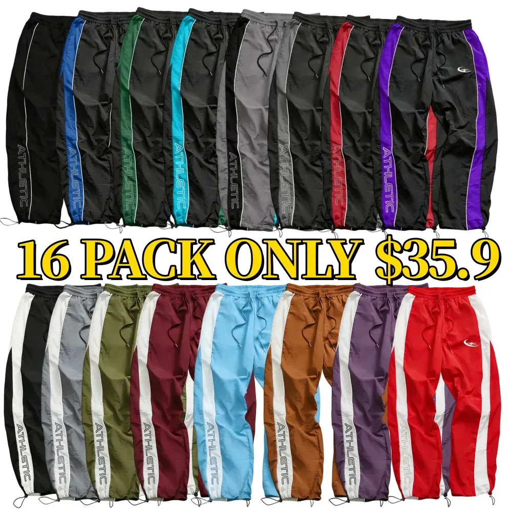 Men's Casual Printed Elastic Cuff Sport Pants