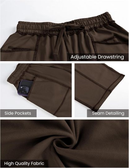 Womens Baggy Barrel Pants Wide Leg Lounge Drawstring Sweatpants with Pockets
