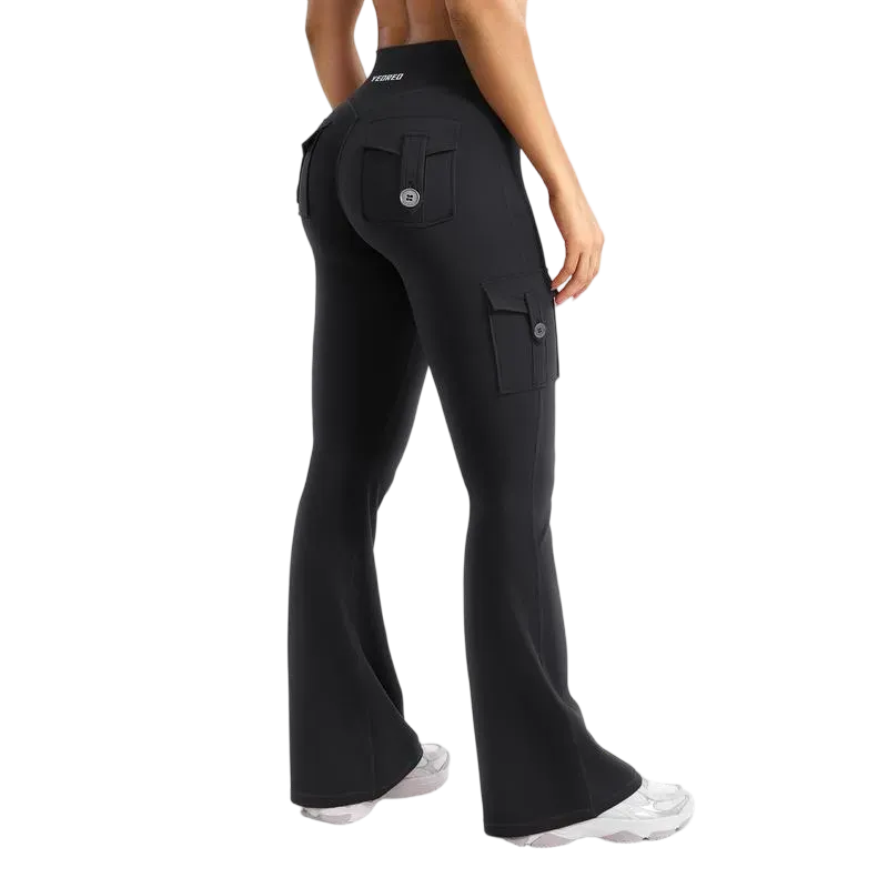 「🛒90%OFF only today」Women's athletic flared leggings with pockets