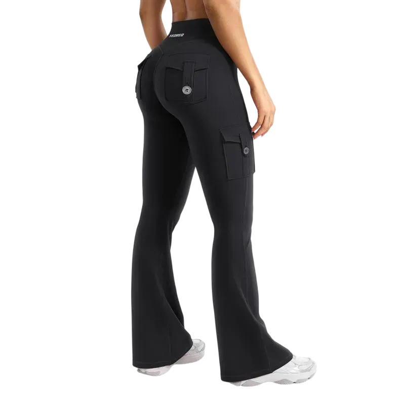 「🛒90%OFF only today」Women's athletic flared leggings with pockets