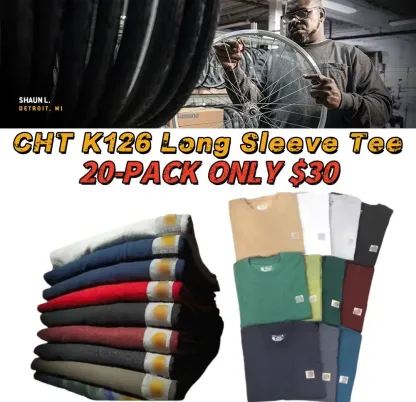 CHT Men's K87&K126 Workwear Loose Fit Heavyweight Short-Sleeve Pocket T-Shirt
