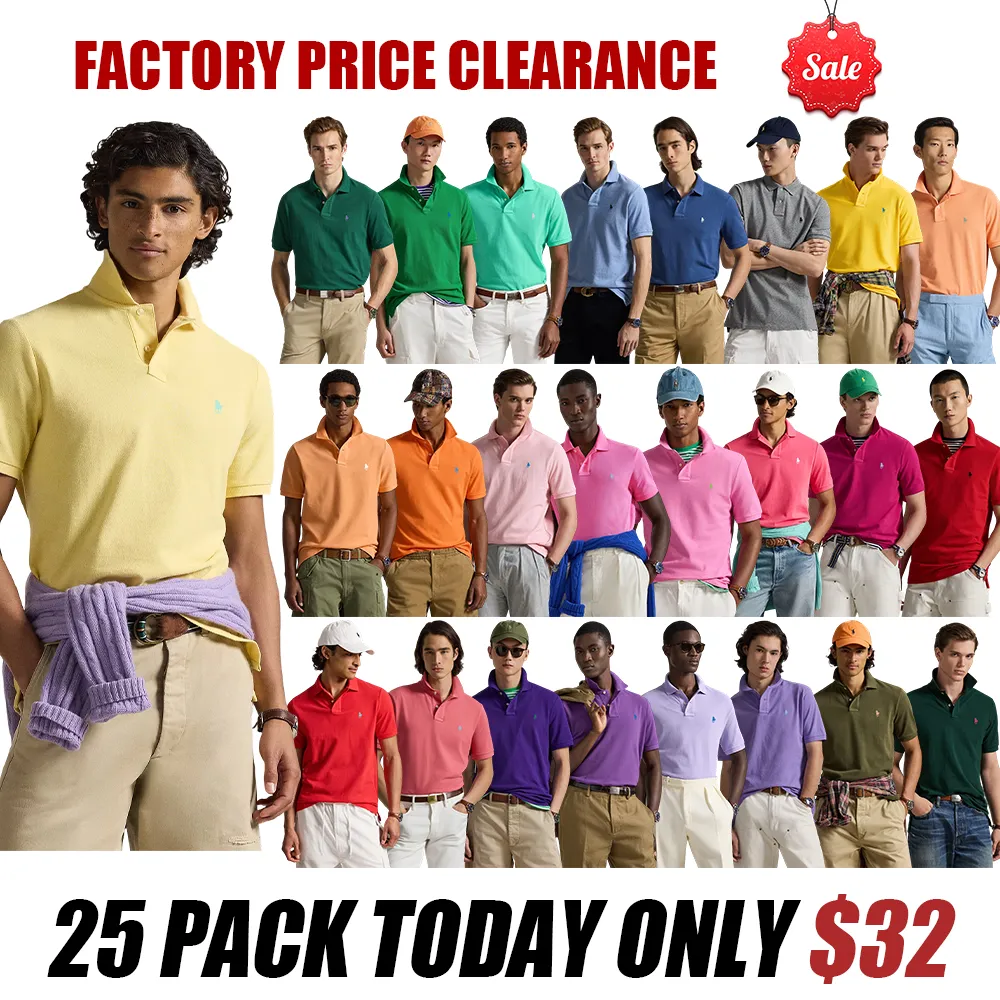 ⚡24-HOUR FLASH SALE 🔥25-PACK ONLY $32 - Men's Classic-Fit Mesh Polo Shirt