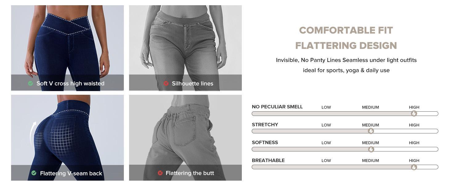 BRXL High Waisted Stretchy Crossover Denim Jeans for Women Flare Jeggings Bootcut Denim with Pockets Trendy & Flattering #Streetwear #outdoorfun #tiktokshopspringglowup #tiktokshopfashion-1