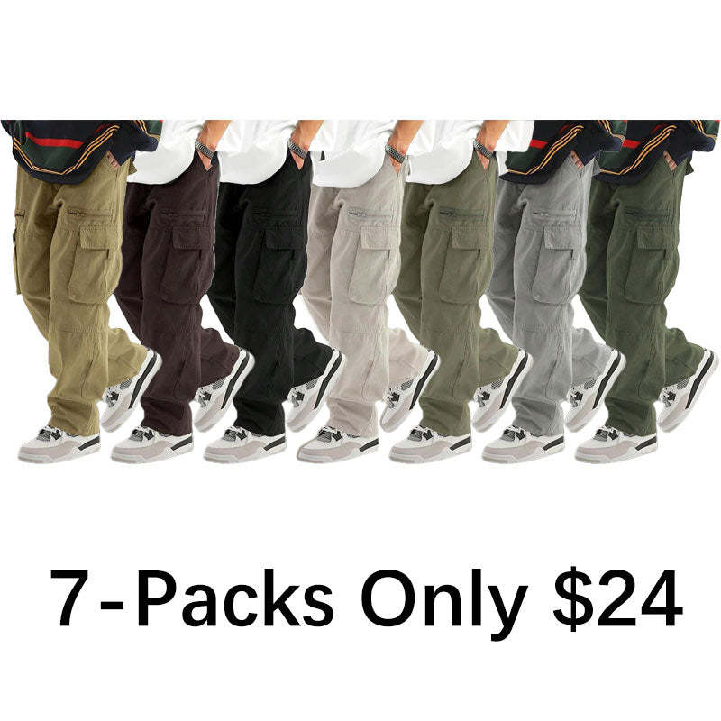 Loose Fit Men's Flap Pocket Side Cargo Pants