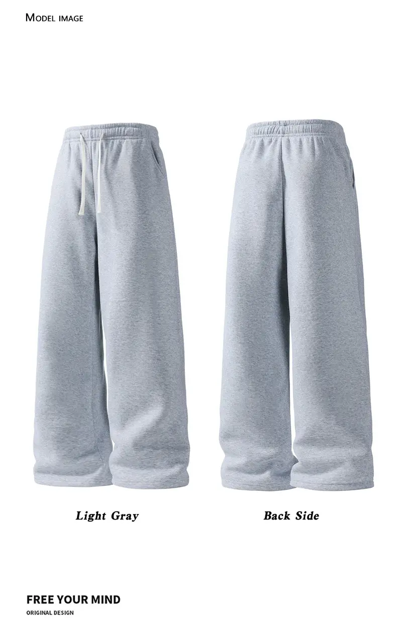 3‑Pack Men Wide Leg Loose Fit Sweatpants, Elastic Waist Baggy Wide‑Leg Sweatpants, Breathable Casual Athletic Pant, Loose Essential Sweatpants, Drawstring Side Pockets, Autumn Winter Gym Outdoor Walk Oversized Plus Size Men&rsquo;s Casual Loungewear Trousers