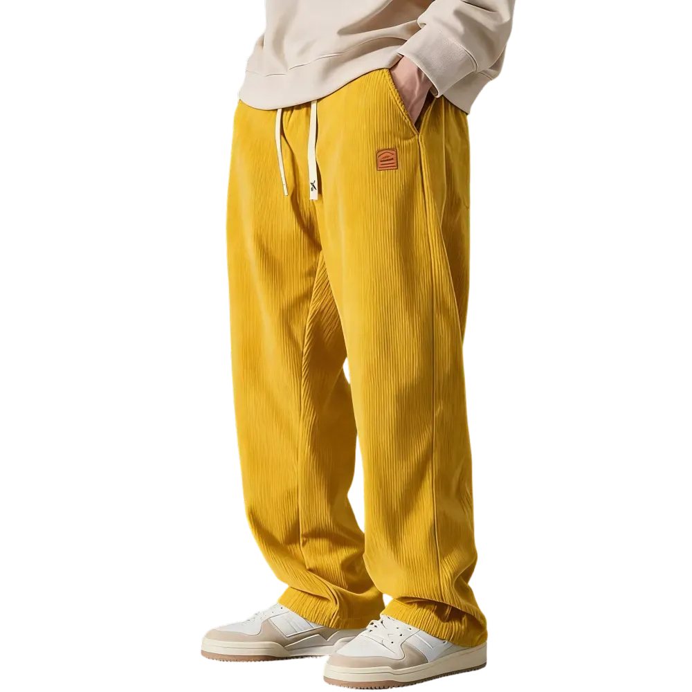 ⚡Men's Corduroy Straight-Leg Sweatpants Autumn New Arrival Loose Fit Wide-Leg Casual Pants⚡