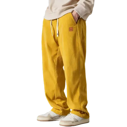 ⚡Men's Corduroy Straight-Leg Sweatpants Autumn New Arrival Loose Fit Wide-Leg Casual Pants⚡