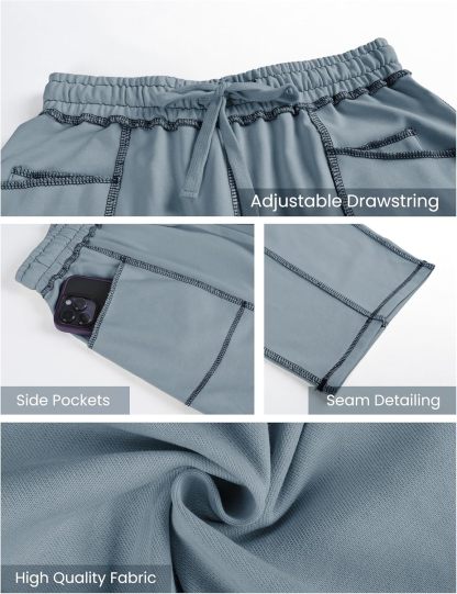 Womens Baggy Barrel Pants Wide Leg Lounge Drawstring Sweatpants with Pockets