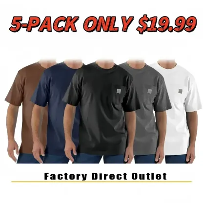 CHT Men's K87&K126 Workwear Loose Fit Heavyweight Short-Sleeve Pocket T-Shirt