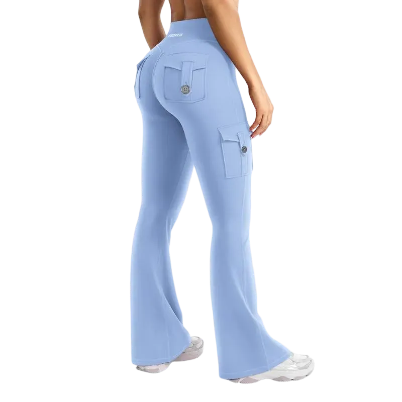 「🛒90%OFF only today」Women's athletic flared leggings with pockets