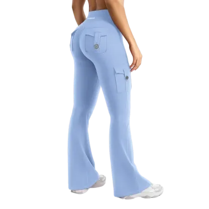 「🛒90%OFF only today」Women's athletic flared leggings with pockets