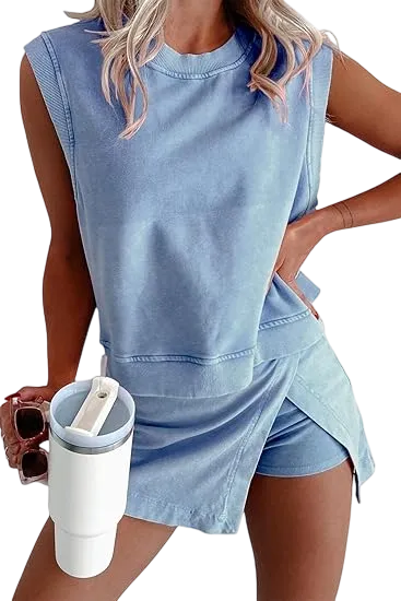 🔥Last day promotion🔥Women's Travel Outfits Summer Lounge Set Two Pieces