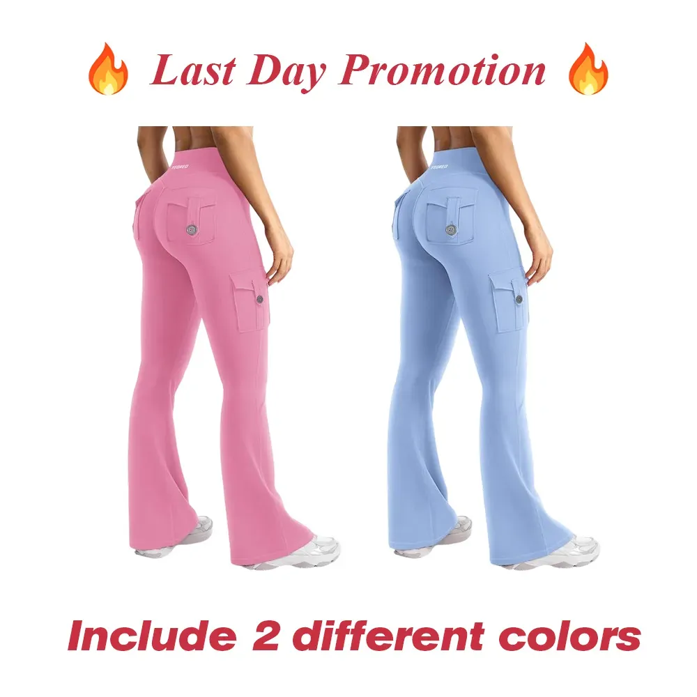 「🛒90%OFF only today」Women's athletic flared leggings with pockets