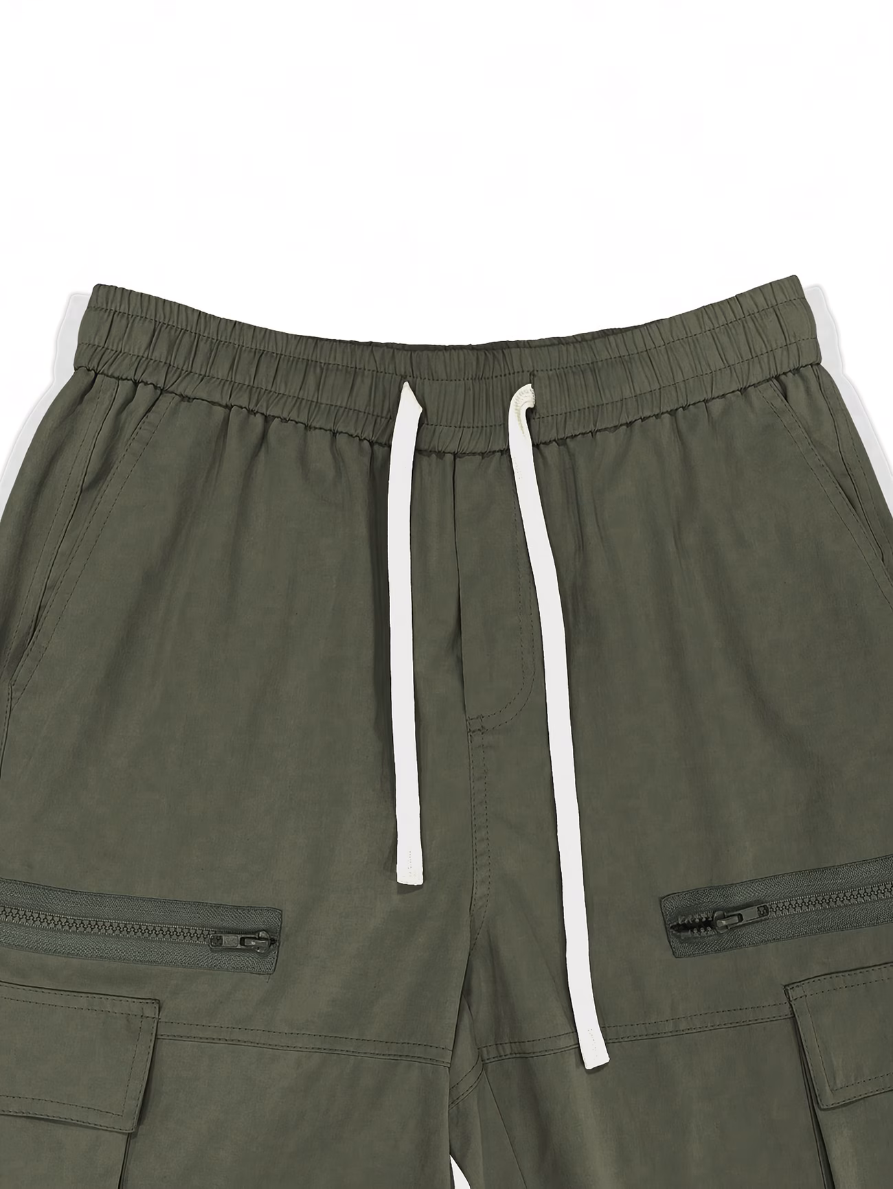 mens fashion drawstring flap pocket casual trousers multi   comfortable and stylish   hiking street outdoor activities spring summer clothing suitable for   olive green 4