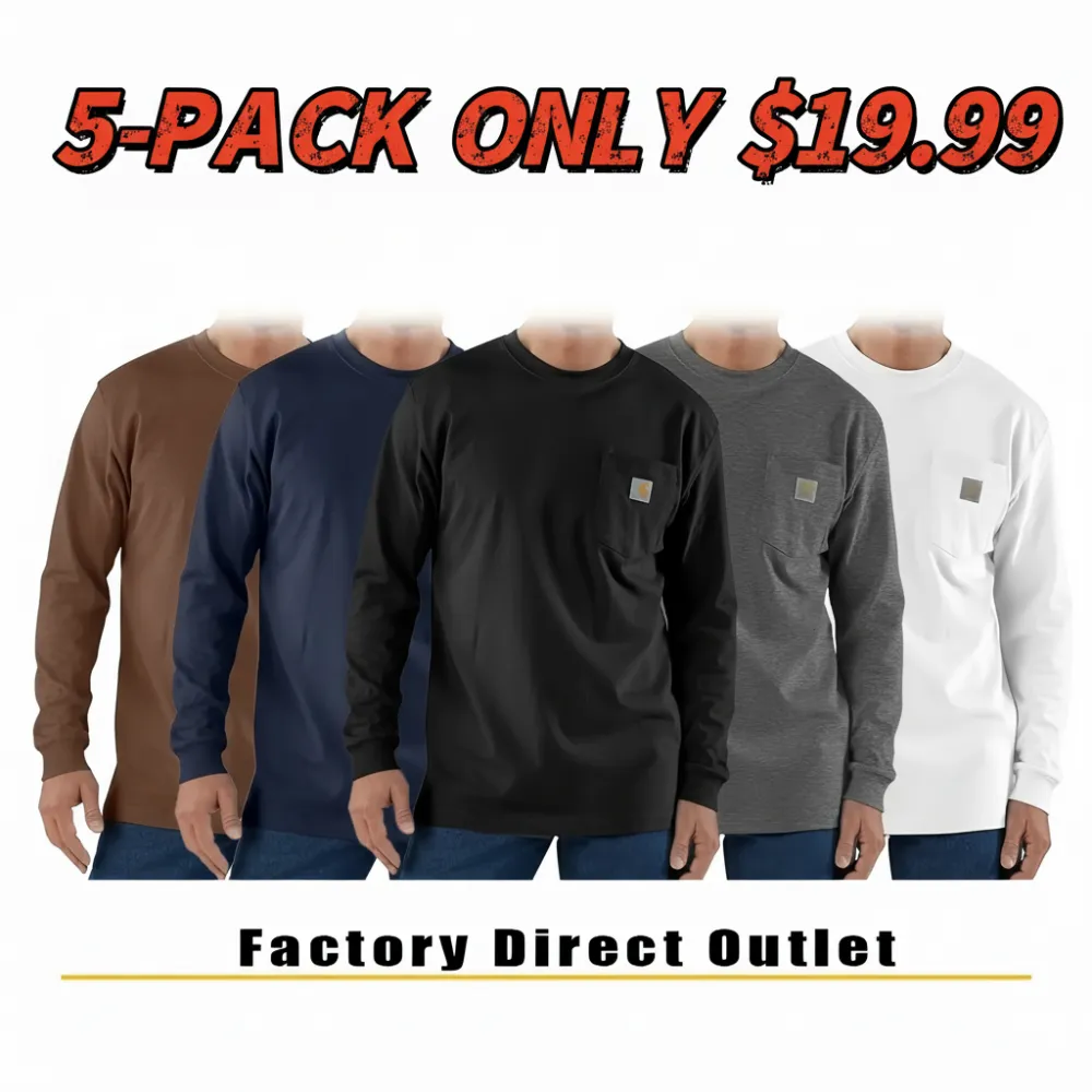 🔥Last Day Promotion!CHT Men's K126 Workwear Loose Fit Heavyweight Short-Sleeve Pocket T-Shirt (Also Available in Big & Tall)