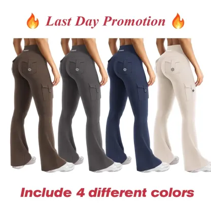 「🛒90%OFF only today」Women's athletic flared leggings with pockets
