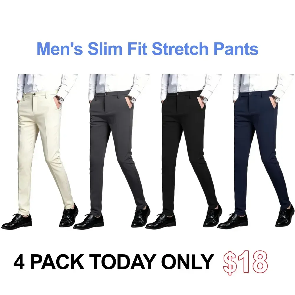 Men's Slim Fit Stretch Dress Pants