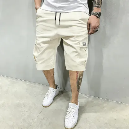 Men's Pockets Drawstring Cargo Shorts