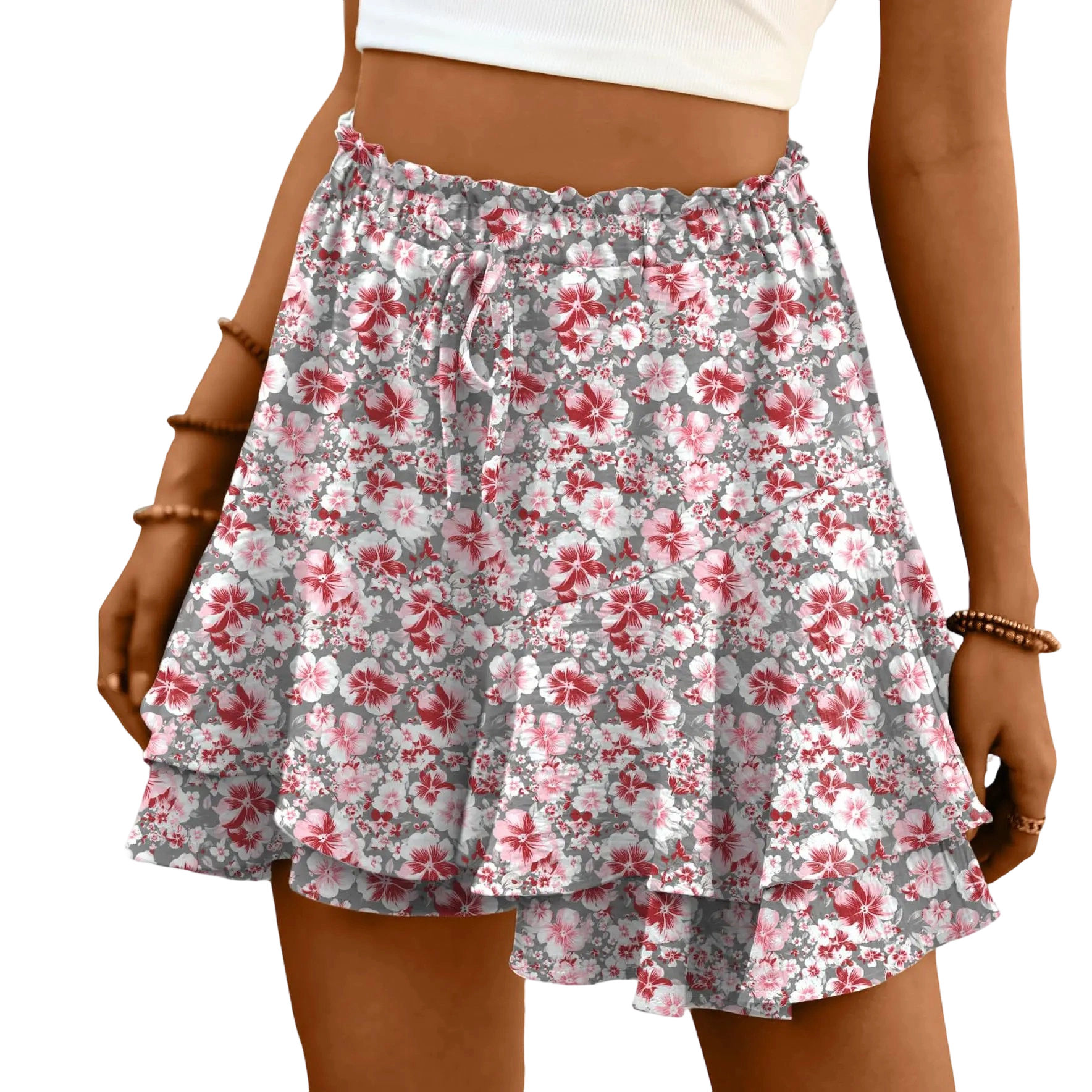 🔥Flowy Shorts for Women Boho Ruffle Tiered Butterfly Skorts