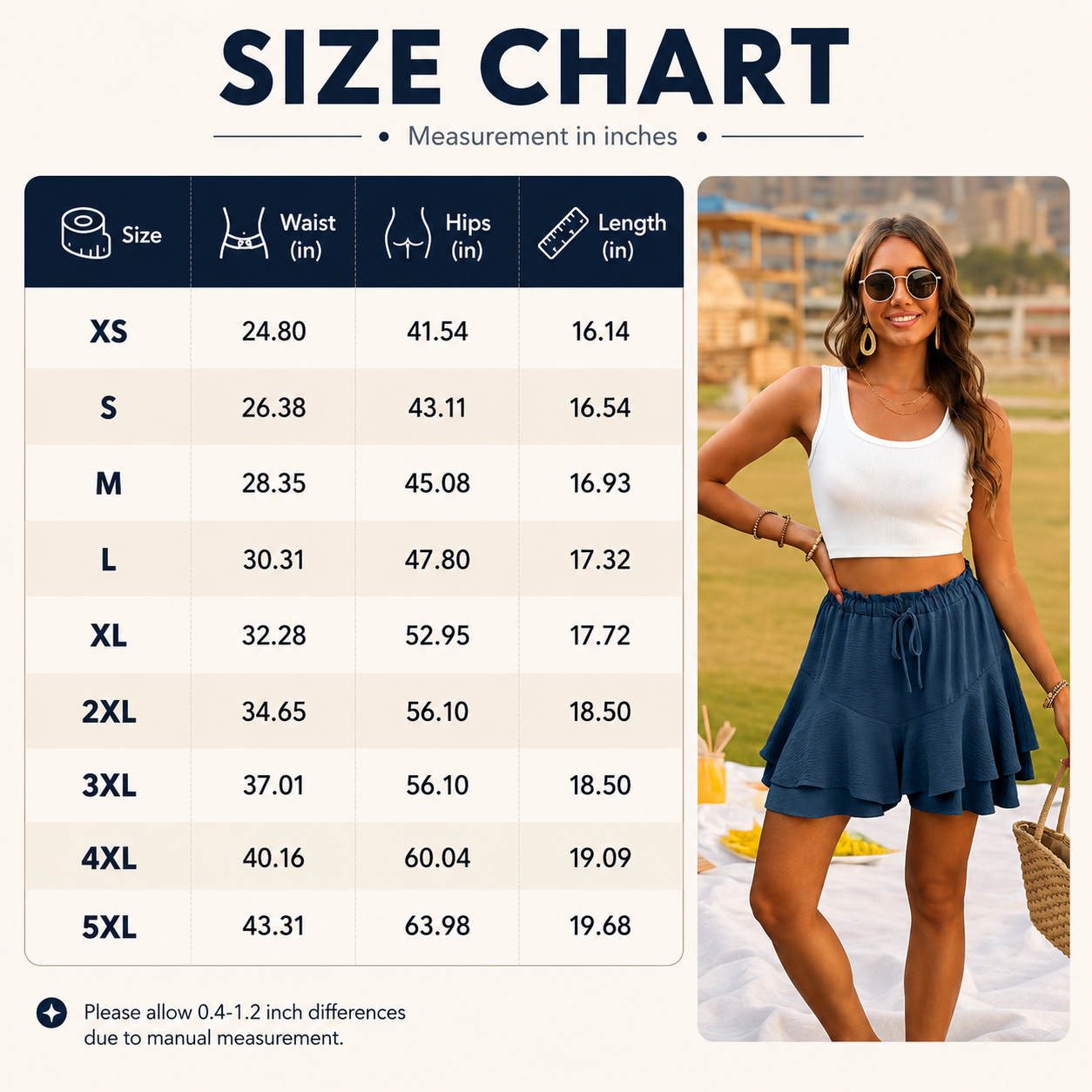 🔥Flowy Shorts for Women Boho Ruffle Tiered Butterfly Skorts