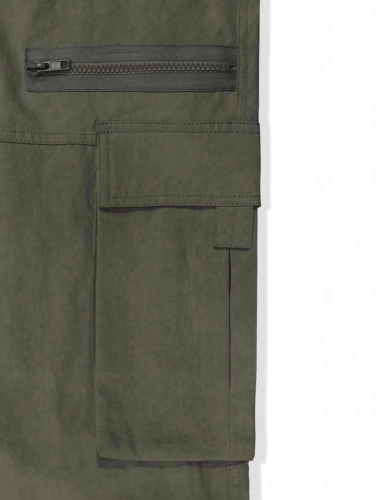 mens fashion drawstring flap pocket casual trousers multi   comfortable and stylish   hiking street outdoor activities spring summer clothing suitable for   olive green 6