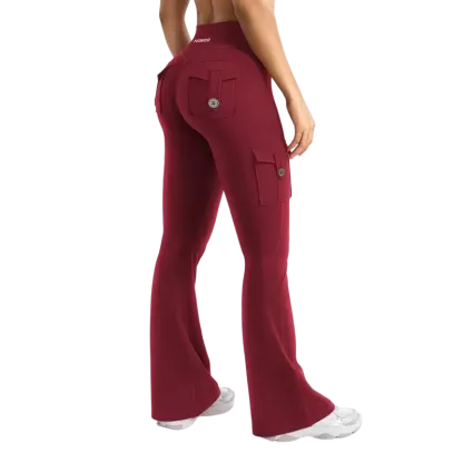 「🛒90%OFF only today」Women's athletic flared leggings with pockets