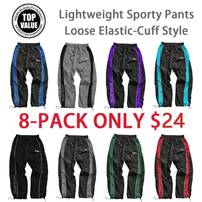 Men's Casual Printed Elastic Cuff Sport Pants