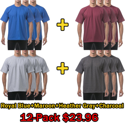 🔥Men's Heavyweight Cotton Short Sleeve Crew Neck T-Shirt