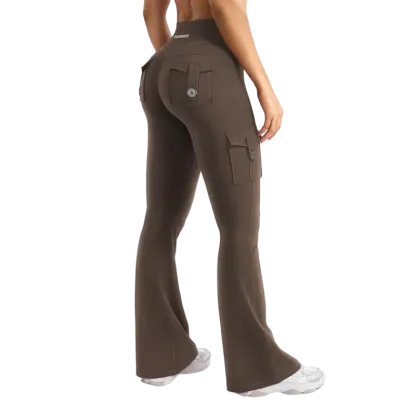 「🛒90%OFF only today」Women's athletic flared leggings with pockets