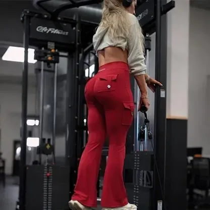 「🛒90%OFF only today」Women's athletic flared leggings with pockets