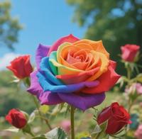 200+pcs Mixed Color Thornless Rose Seeds Eustoma/Lisianthus Grandiflorum Thornless Rose Seeds , Easy to Grow, Year-round Planting Garden Flower Pink Decorative