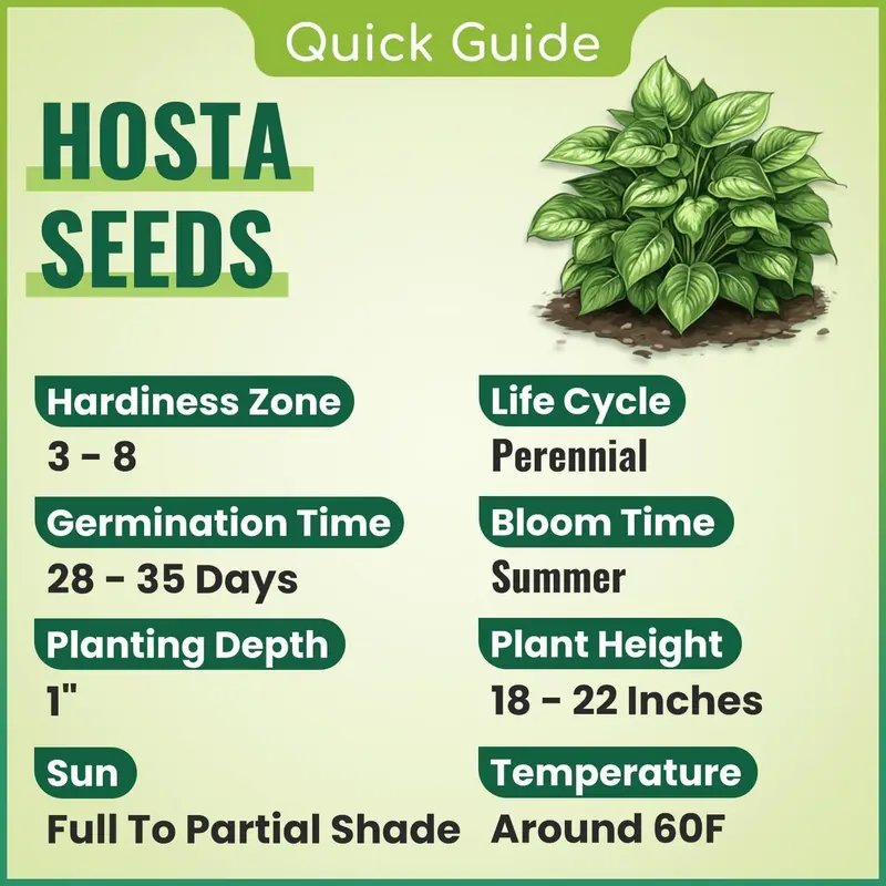 [Promise: Germinate or Refund] 100 Mixed Color Hosta Seeds| Shade-Loving Perennials with Stunning Foliage| Easy to Grow, Low Maintenance & Perfect for Pots or Garden Beds| Year-Round Beauty for Any Space , Same packaging