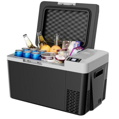 EUHOMY 12 Volt Refrigerator, 24QT(23Liter) Portable Freezer Fridge, Car refrigerator with 12/24V DC & 110-240V AC, Electric Compressor Cooler for Camping, Travel, RV, Truck, Outdoor or Home Battery Sold Separately