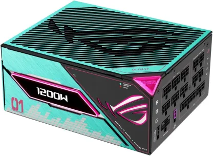 ASUS ROG Thor 1200W Platinum III Hatsune Miku Edition (80 PLUS Platinum Certified, ATX 3.1, GaN MOSFET, GPU-First Intelligent Voltage Stabilizer, Magnetic OLED Display, Turbo Mode, 10-Year Warranty)
