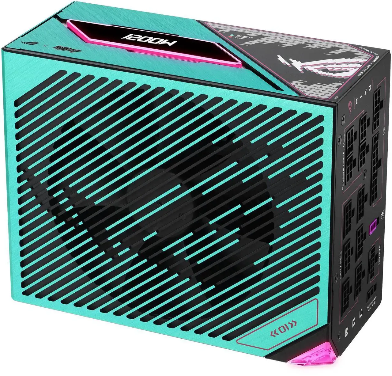 ASUS ROG Thor 1200W Platinum III Hatsune Miku Edition (80 PLUS Platinum Certified, ATX 3.1, GaN MOSFET, GPU-First Intelligent Voltage Stabilizer, Magnetic OLED Display, Turbo Mode, 10-Year Warranty)