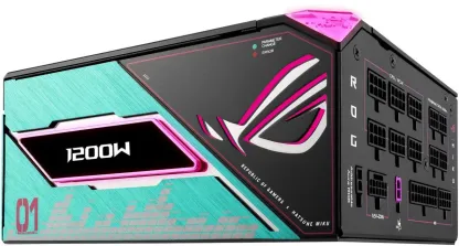 ASUS ROG Thor 1200W Platinum III Hatsune Miku Edition (80 PLUS Platinum Certified, ATX 3.1, GaN MOSFET, GPU-First Intelligent Voltage Stabilizer, Magnetic OLED Display, Turbo Mode, 10-Year Warranty)