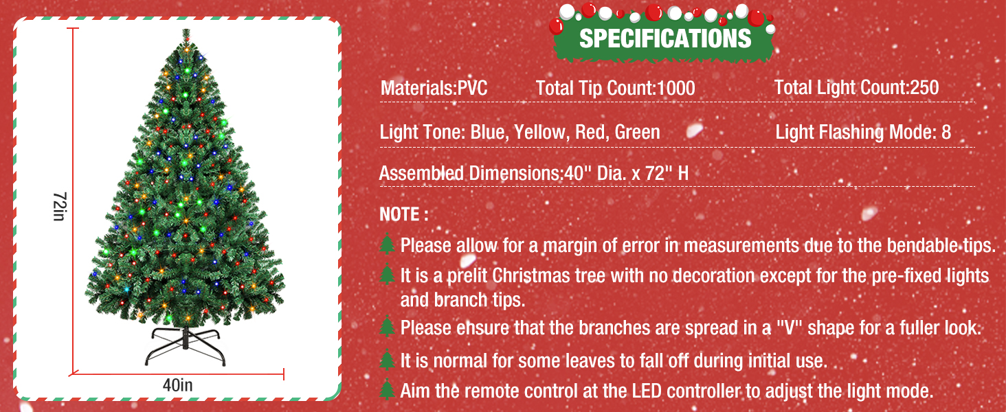 prelit christmas tree 6ft