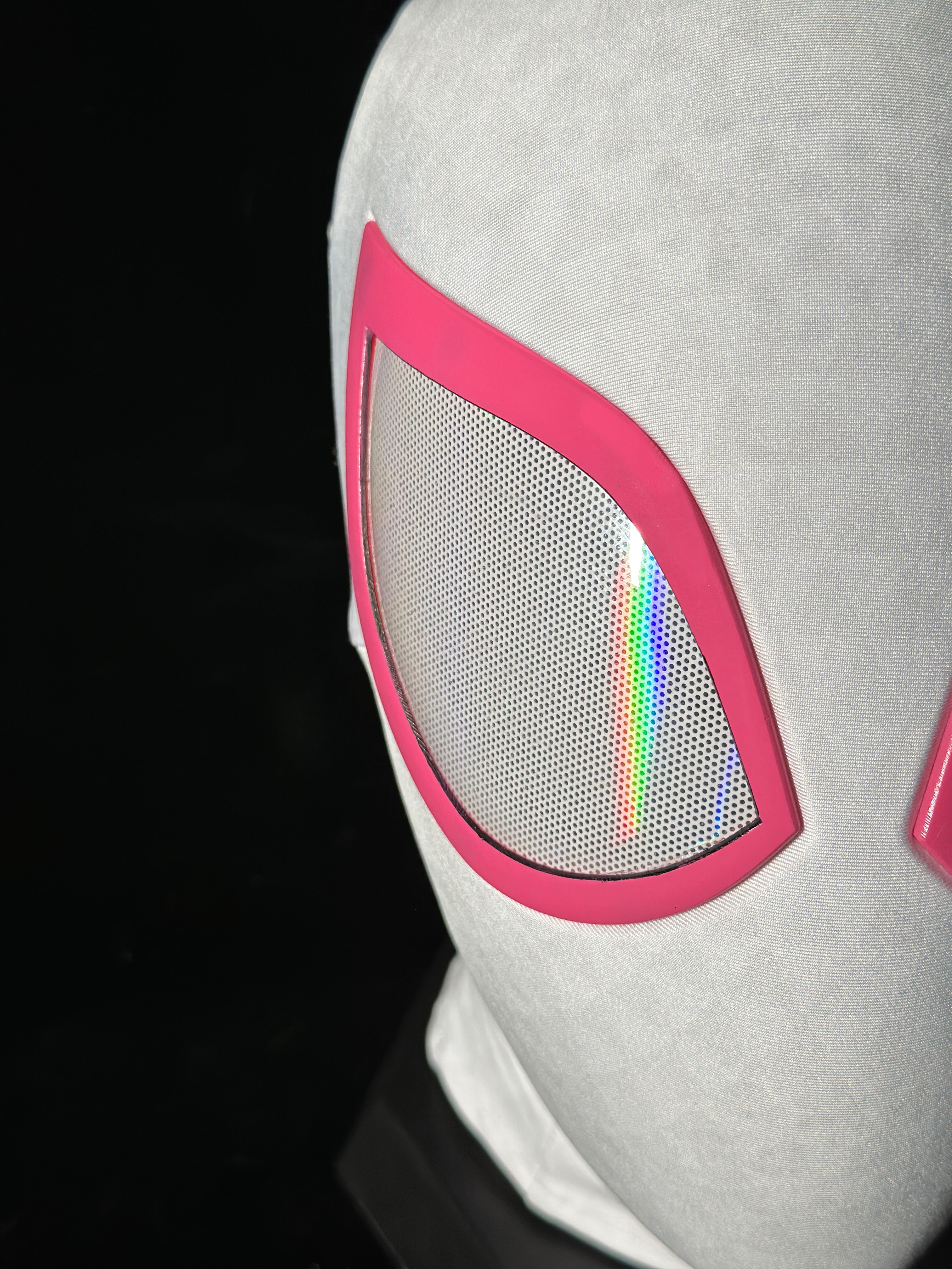 White & Pink Mask with Face Shell