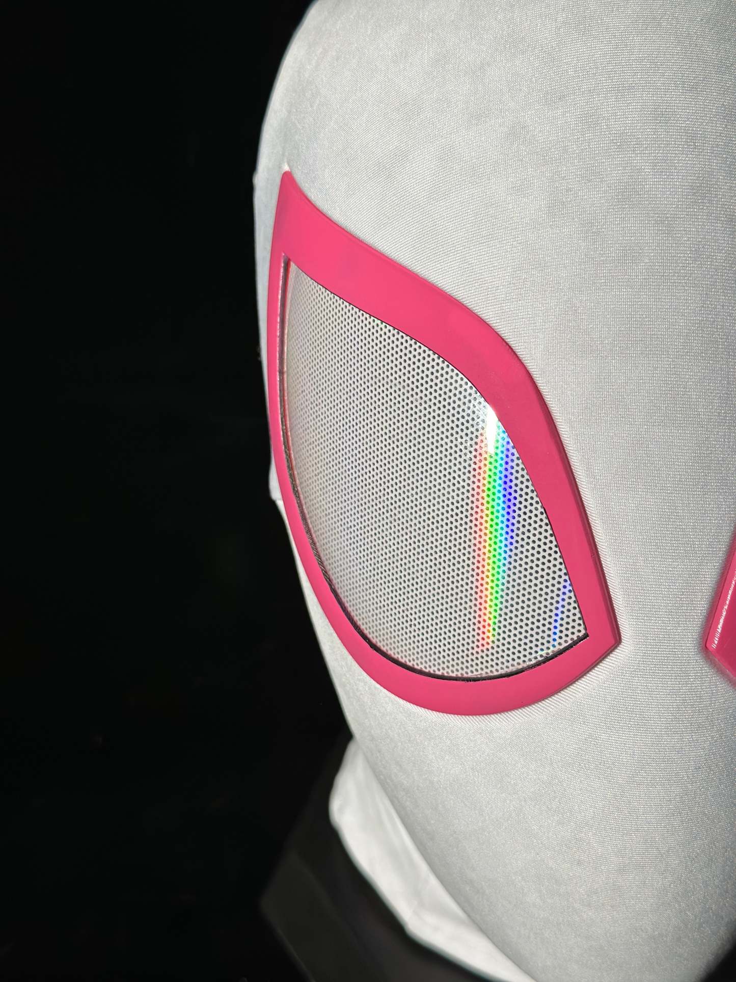 White & Pink Mask with Face Shell