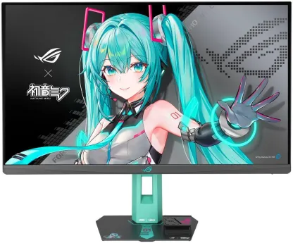 ASUS ROG Strix XG27ACMEG-G Hatsune Miku Edition Monitor – 27-inch 2560x1440, 260Hz OC (Above 144Hz), 0.3ms (min.), Fast IPS, Extreme Low Motion Blur Sync