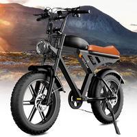 V30&V30Max MOVCAN E-Bike for Adults,1500W Motor 20" Fat Tire Ebike,Up to 32MPH/28MPH & 120/70 Miles,48V 31.2/15.6AH Removable Dual Battery, 7 Speed Gear, Hydraulic Brakes&Full Suspension Electric Motorcycle