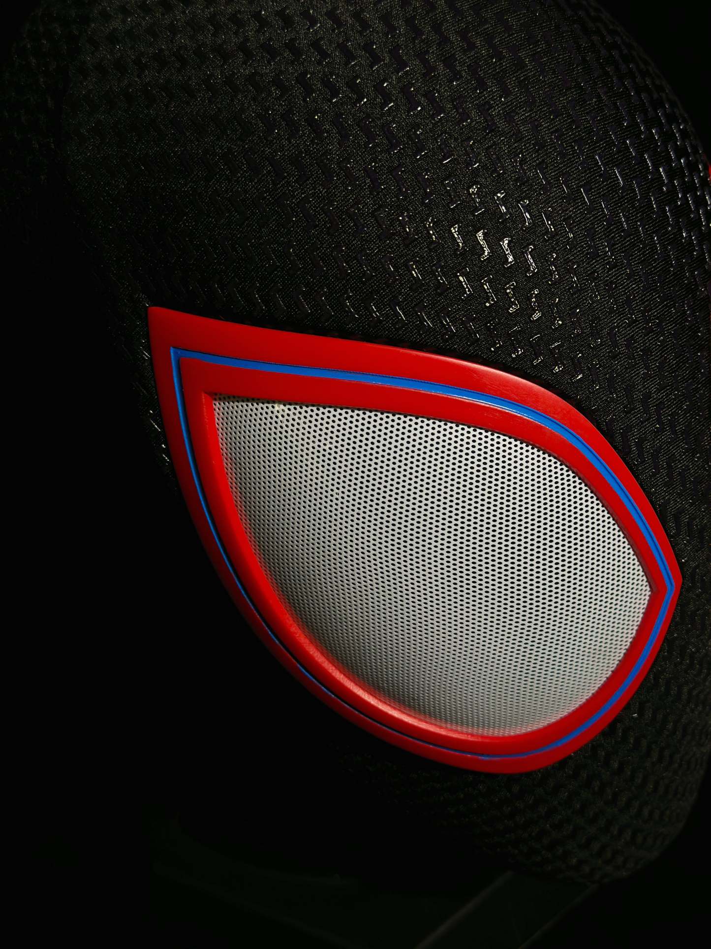 V2  Black-Red Mask With Face Shell  (Big Lenses)