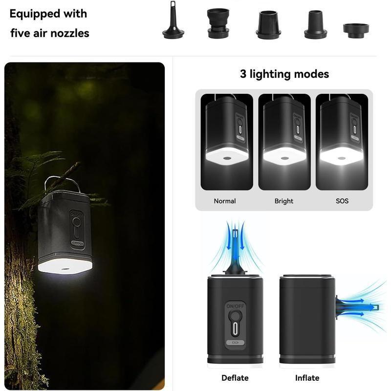 Expandable 60L Airback Vacuum Seal Travel Backpack Compression Bag Water Resistant TSA Lock Black Electric AirPump Included Outdoor Essential