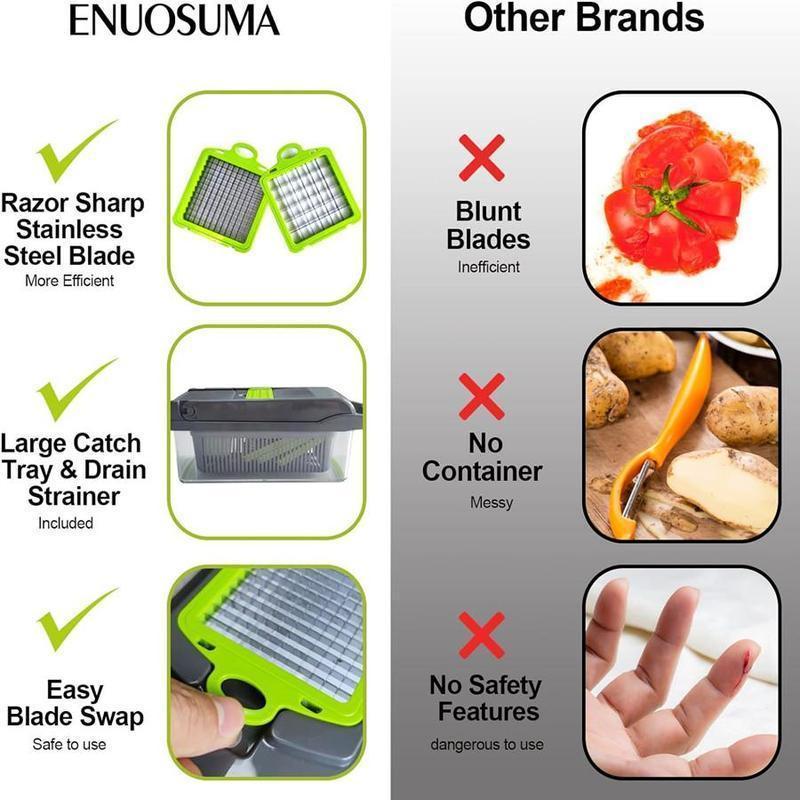 14 in 1 Multifunctional Vegetable Chopper, Garlic Chopper, Onion Potato Grater,Vegetable Cutting Machine,Kitchen Accessories Utensils