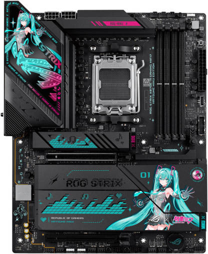 ASUS ROG STRIX X870E-H Gaming WIFI7 & BT Hatsune Miku Edition Motherboard, AMD X870E Chipset, 4x DDR5 DIMM Slots, 256GB Max Memory, 1x PCIe 5.0 x16 Slots, 4 x M.2 Slots | 90MB1MA0-M0EAY0