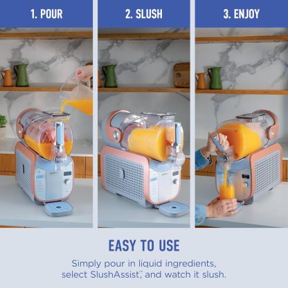 Ninja SLUSHi Max | XXL Smart Frozen Drink Maker | Exclusive Smart Technology | Party-Sized 150oz Capacity | No Ice Needed | 6 Programs | Perfect Temp & Texture up to 12 hours | Peach | FS605