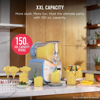 Ninja SLUSHi Max | XXL Smart Frozen Drink Maker | Exclusive Smart Technology | Party-Sized 150oz Capacity | No Ice Needed | 6 Programs | Perfect Temp & Texture up to 12 hours | Peach | FS605